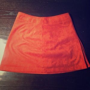 Faux-suede mini skirt